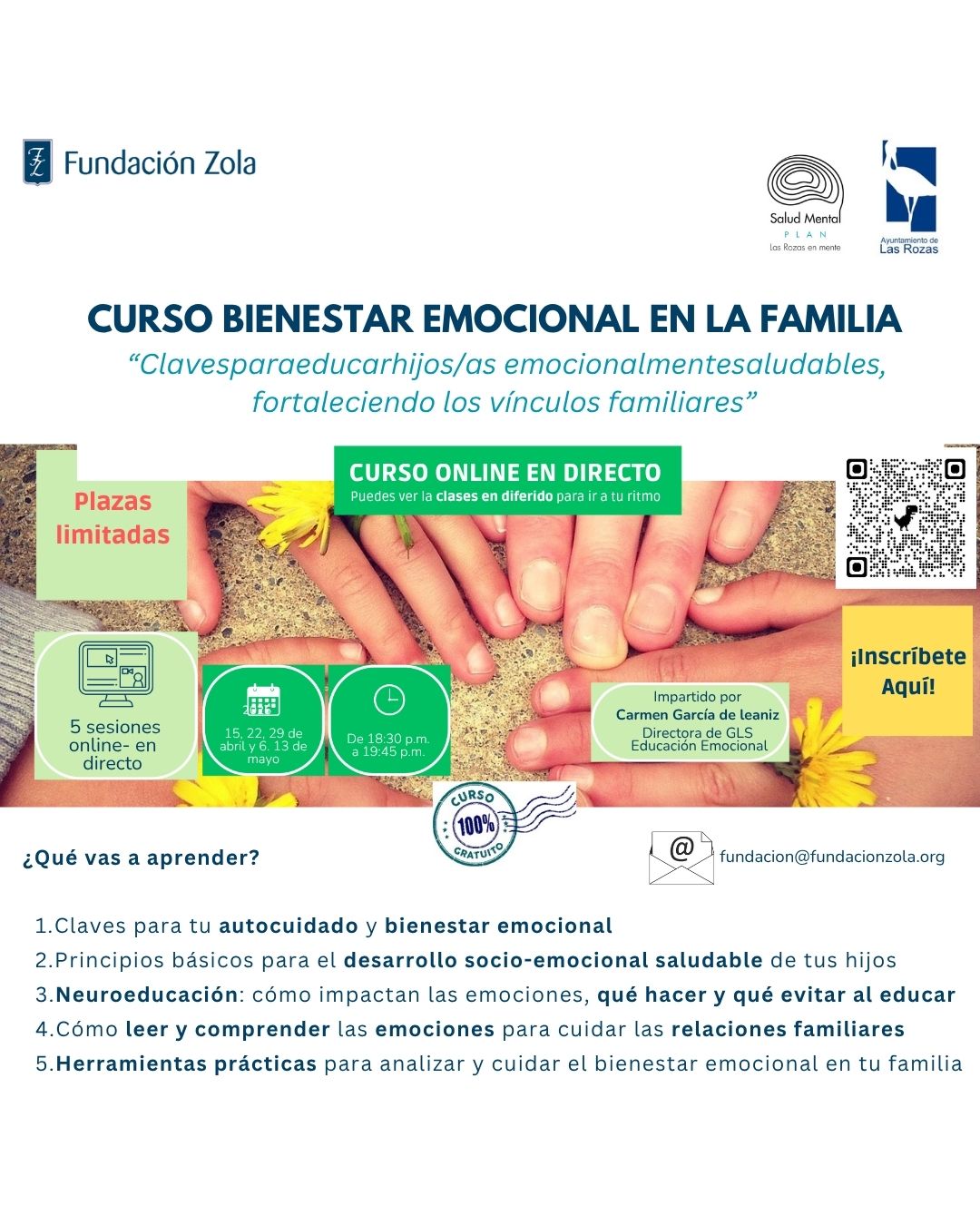 Curso «Bienestar emocional en la familia» por Carmen García de Leániz